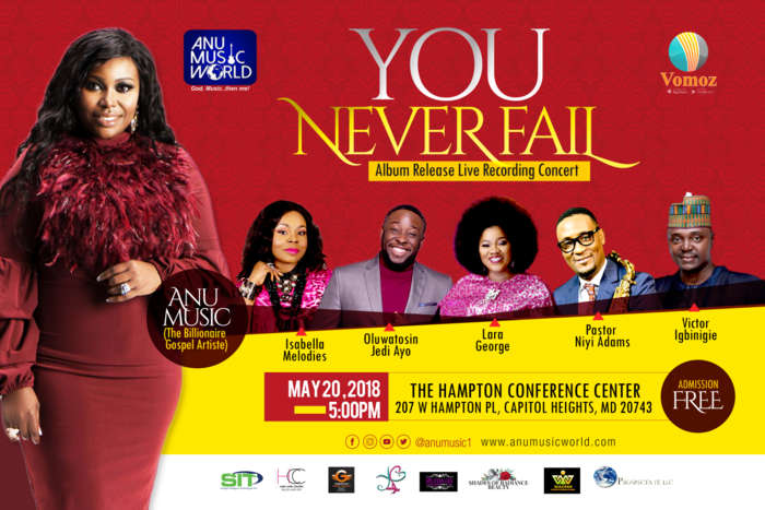 Album Launch: You Never Fail - Anu | AmenRadio.net