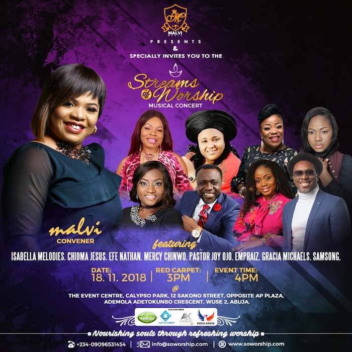 Malvi To Host Streams of Woship Musical Concert and Launch Album