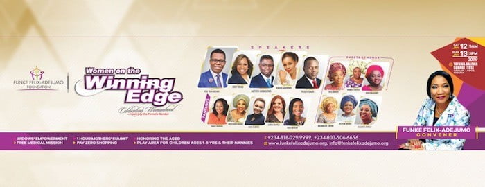 Funke Felix-Adejumo (Rev.) set for Winning Edge Conference 2019.