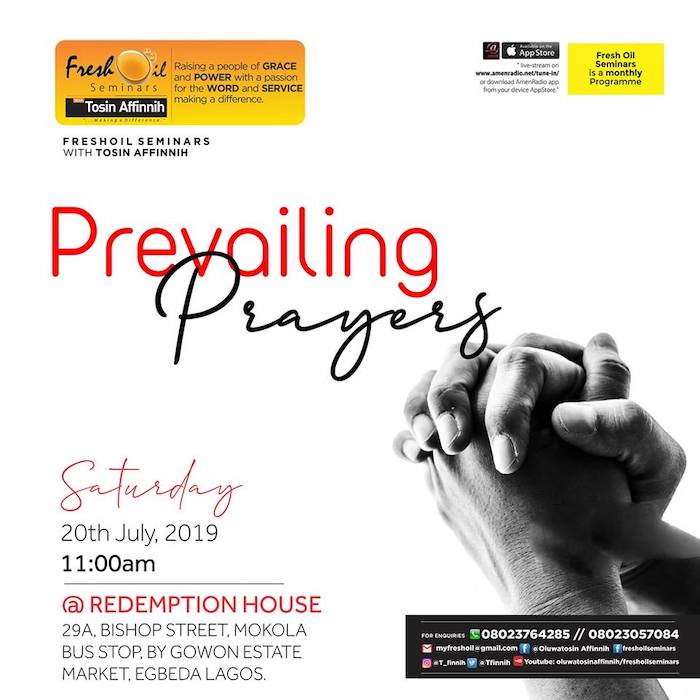 Prevailing Prayers [Part 1] With Tosin Affinnih - Fesh Oil Seminar