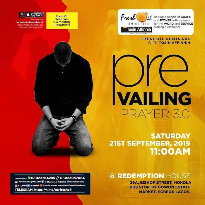Fresh Oil Seminar: Prevailing Prayers (Part 3) - Tosin Affinnih
